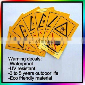 Large Warning Labels, Decals, Signs - Screen Print - Outdoor Life 5 Years (WD-12001)