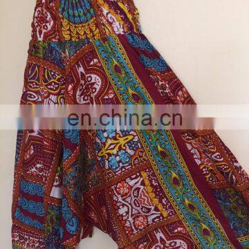 COTTON HAREM PANTS  UNISEX TROUSERS AFGHANI STYLE BAGGY HIPPIE PANTS