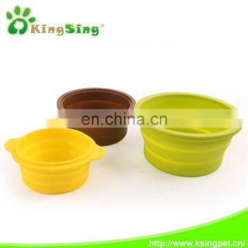 Pet Application Accessories Portable Dog Feeder Silica gel bowl(pro-environment silica gel)