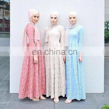 Guangzhou Jinluoshang factory new model abays in dubai lace abaya 2017