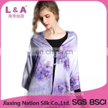 The high quality silk scarf shawl Double scarf shawl purple