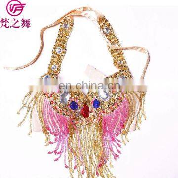 YD-023 Fashion Butterfly Design Beaded and Sequins Belly Dance Bra photo-4