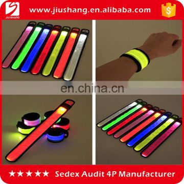 Simple Style Custom Fabric Surface Flashing Bright Led Slap Band