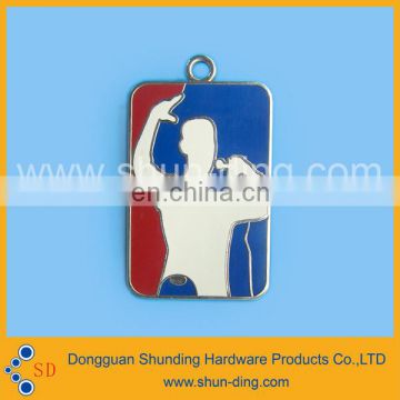 custom rectangular baseball sport promotional hard enamel key tags