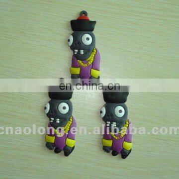 factory make custom embossed logo soft pvc/rubber keychains