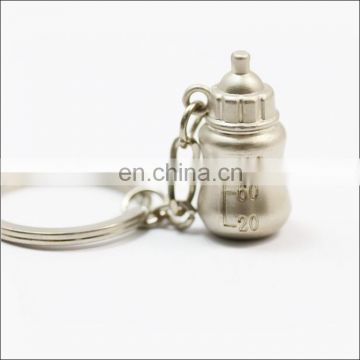 Custom metal keychain small milk pot key ring wholesale