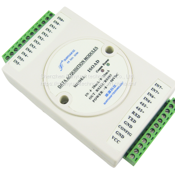 8-Channel Analog to Digital RS232-RS485 Output Data Acquisition Module with 3kv Isolation