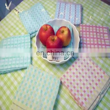 customer hot sale 100%cotton check kitchen cleaning rags