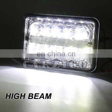 CZG-4624 for Traillers Trucks 6x4 Inch 24w Led Head Lamp With Hi/low Spot Beam Black for Heavy Duty 4X6 Inch Led Head Light