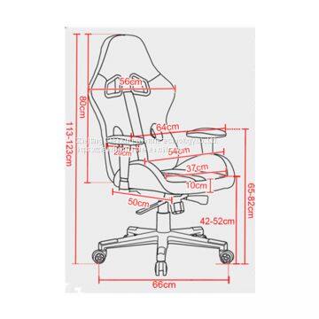 ZX-3285Z Simple High Back Armrest PU Leather Swivel Gaming Racing Chair photo-3