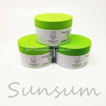 China Factory Wholesale100g Plastic Cosmetic Cream Jar For Facial Cream Packaging photo-3