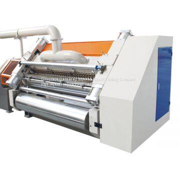 Single facer machine for corrugated paperboard