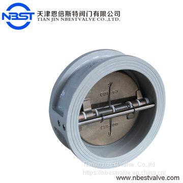 DN300 Low Pressure Dual Iron Wafer Butterfly Non Return Valve