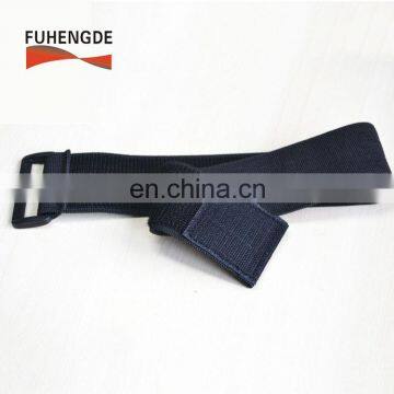 All purpose elastic hook loop buckle strap