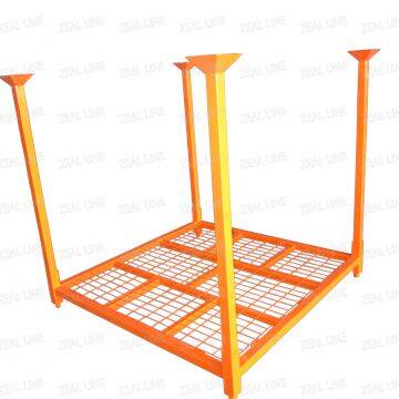 Movable 60X60 Inch Metal PCR Tire Tyre Collapsible Stacking Storage Pallet Rack