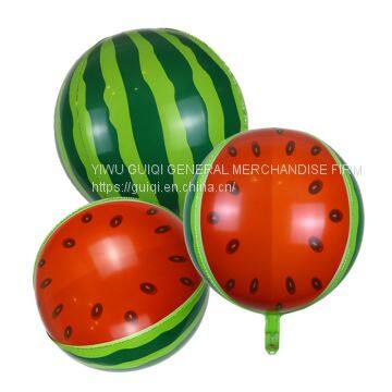 New arrival 22 inch watermelond 4D balloon  in stock fast delivery hot sale