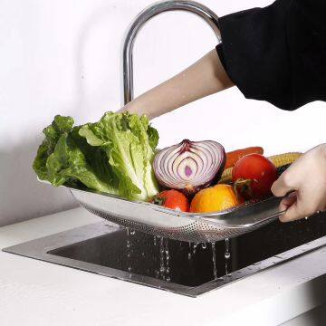 Stainless Steel Bucket Drip Basket Rice Picker Wash Rice NEW WHOLESALES