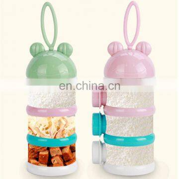 Pet  Travel Portable Box Dog And Cat Going Out Three Layers Of Food Storage Barrels With Convenient Kettles Milk Powder Box
