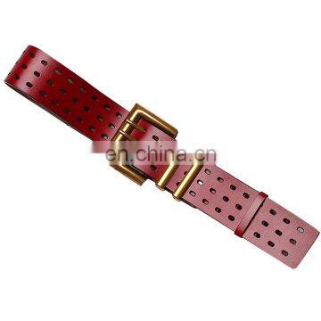 TWOTWINSTYLE High Quality Belt For Female PU Hollow Out Patchwork Metal Buckle Adjustable photo-6