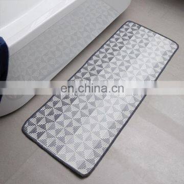 Household floor decoration accessories cotton weave anti slip mat rug for kitchen bathroom