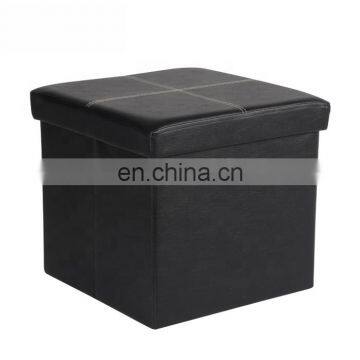 Reatai 2020 New Foldable pu Pvc Line Storage Ottoman Storage Box for Living Room photo-5