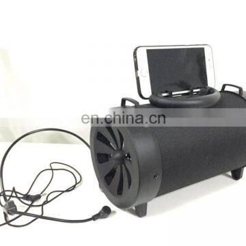 Portable Cylindrical LED Bluetooth Speaker With FM Radio