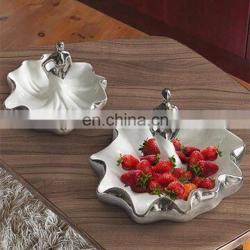 Hot Selling Living Room Decoration Accessories Luxury Silver Ceramic Home Table Decor Pieces photo-3