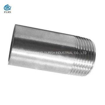 ASTM A733 Male Threaded NPT / BSPT PN10 TBE PBE Oil  Galvanized Pipe Nipple / Pipe fitting