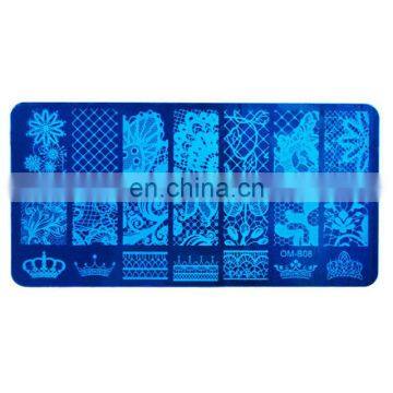 Hot sales OMB Series rectangle metal Nail design stamping plate for nail art