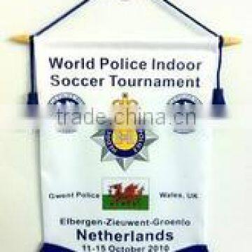 Satin Double Sided Printing , Tow Layers With Tassels, Hanging Flag or Silk Banner photo-3