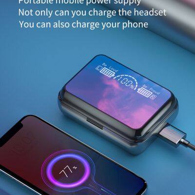TWS Wireless Headsets Large Capacity Charging Box Bluetooth-compatible Earphones Sport Waterproof With Touch Control photo-3