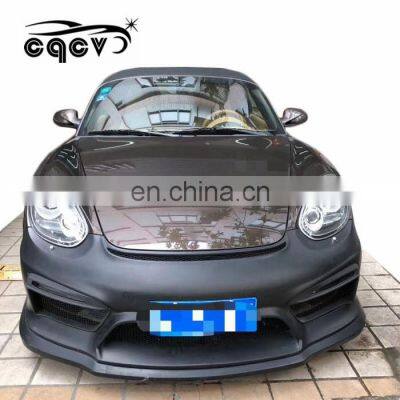 2009-2012 carbon fiber or glass fiber material body kit for Porsche Cayman Boxster 987 GT4 front bumper lamps auto tuning parts