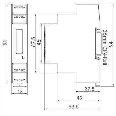 DDS1946-1P Single Phase Din Electric Power Smart Energy Meter
