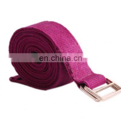 Custom color option with cotton yoga belt strap Indian supplier