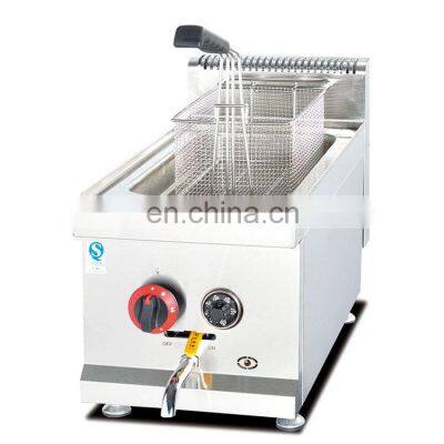 Natural Gas single tank deep fryer for cooking equipment /LPG commercial banana chips fryer