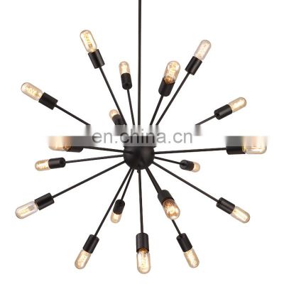 Nordic Retro Industrial Pendant Lights Wrought Iron Sputnik Pendant Light