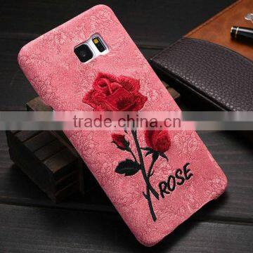 New Design Propene Polymer Mobile Case for Samsung Galaxy S6 Edge Plus, Embroider Rose for Samsung Galaxy S6 Edge Plus