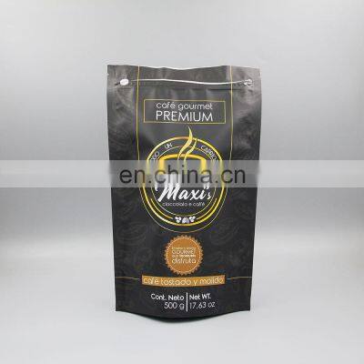 Matte Printing Side Gusset Coffee Bean Packaging Bag With Valve Wholesale