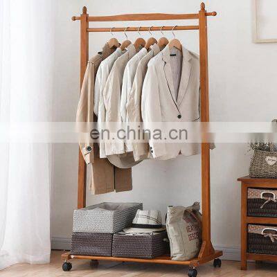 DOUBLE CLOTHES COAT RAIL GARMENT DRESS HANGING DISPLAY STAND SHOE RACK ON WHEELS