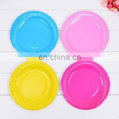 100% Biodegradable Paper Raw Material Dinner Plate, Cheap Cute Custom Printed Bulk Bamboo Dinner Plates