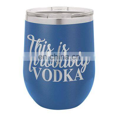 12oz 360ml good morning mug stainless steel tumbler double wall insulated wine tumbler custom