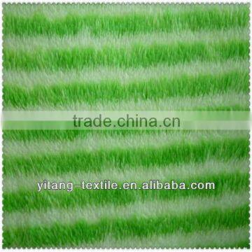 100% polyester stripe one side brushed fleece fabric