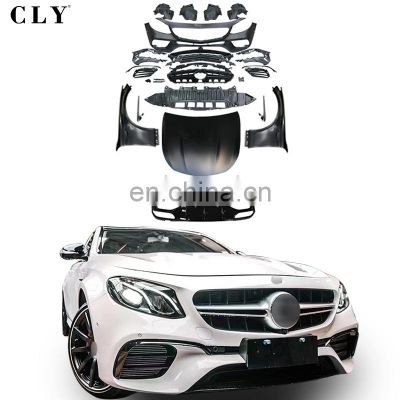 CLY Wide-Body Body kits Grille Fenders Hoods Rear Diffuser Tips For 2016+ Mercedes E-class W213 Upgrade E63s AMG 1:1 Car Bumpers