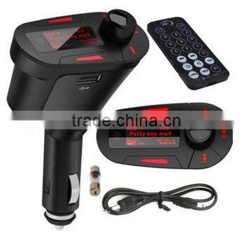 New modle! Wireless Car Kit MP3 Player with FM Transmitter Modulator USB MMC LCD Remote Green