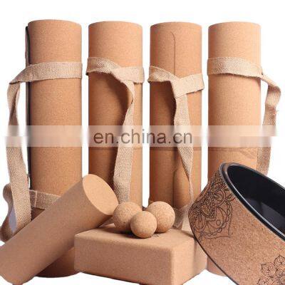 Eco friendly Natural cork yoga mat,TPE Yoga Mat with Carry Bag For Exercise & Fitness