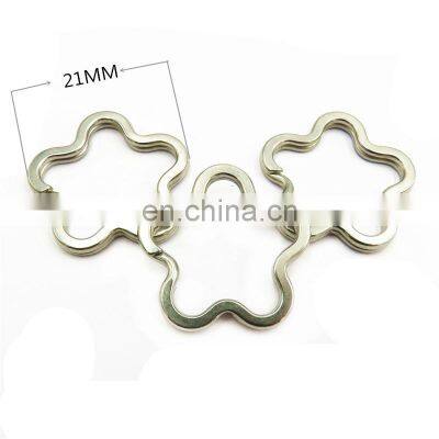 Custom Strong Durable Light Beautiful Star Shape Silver Key Chain Key Ring For Gift photo-5