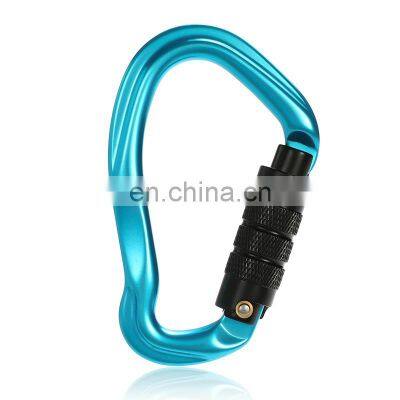 JRSGS Heavy Duty Wholesale Customize Logo 23kN Climbing Carabiner Clip Aluminum Alloy Snap Hook S7109TN