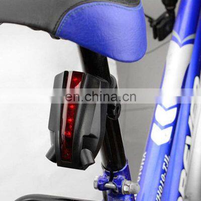 Bicycle Tail Light Beam Safety Warning Red Lamp Logo Projector Safety Rear Light photo-2