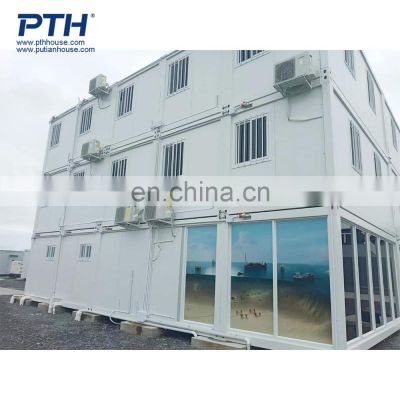 Multi-floor project steel prefab factory modular prefabricated living container home tiny house for camp resort