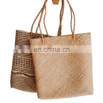 HOT New Style Seagrass HandBag, Natural Beach Bag, Tote Bag Round Straw Summer basket Vietnam Supplier